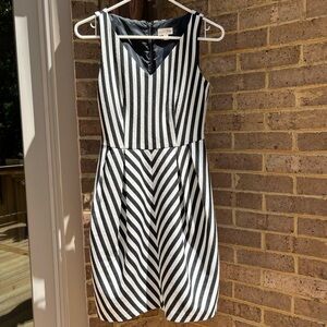 Maison Jules Black and White Striped Dress XS NWT